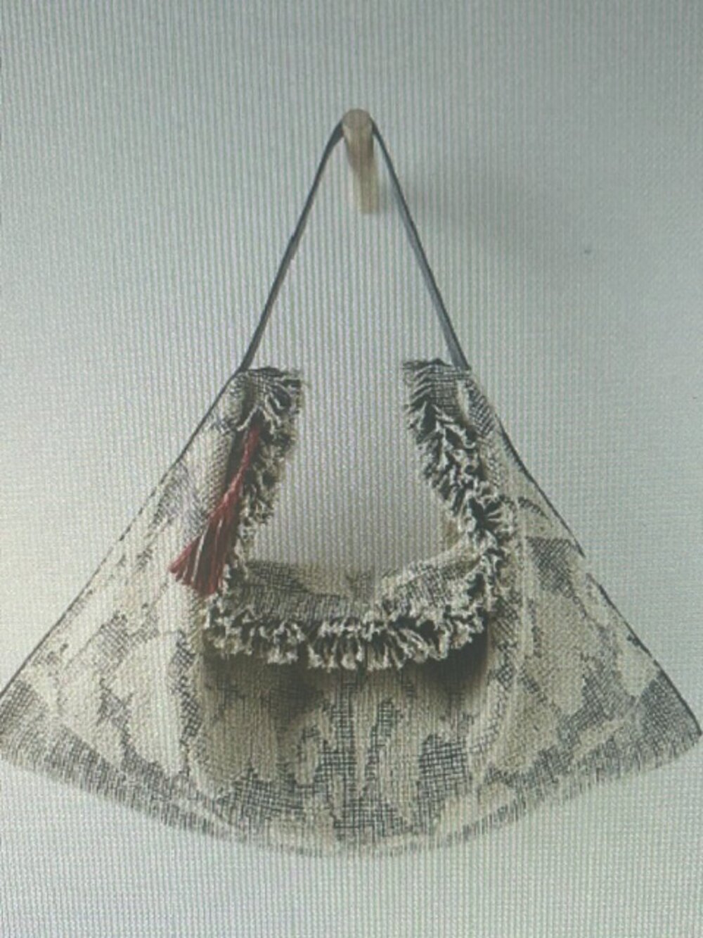 Free People Miramar Azulejos Carryall Leather Strap Slouchy Textured Bag NEW - Picture 1 of 16